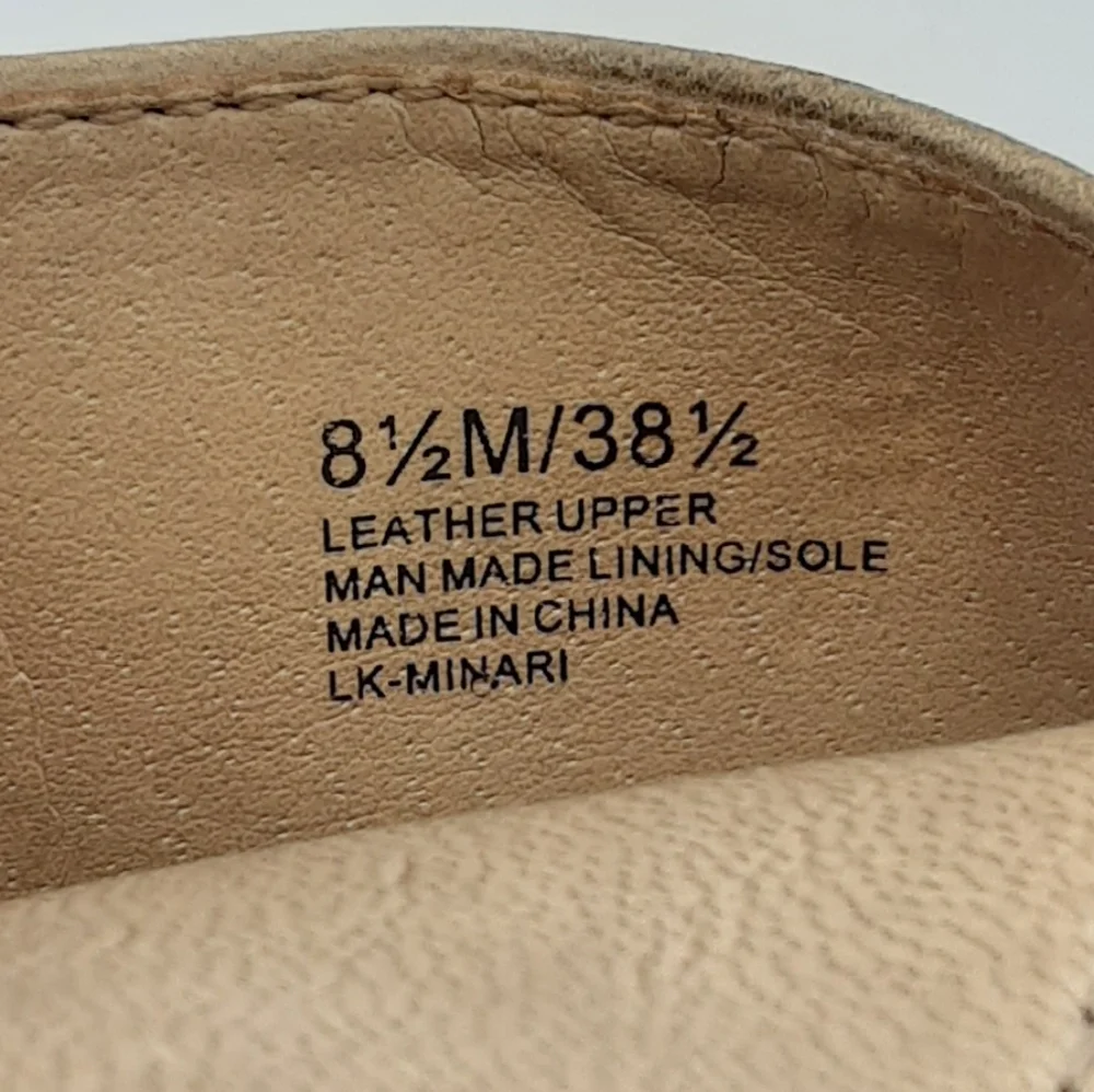 Lucky Brand Minari Leather Cork Wedge Sandal.